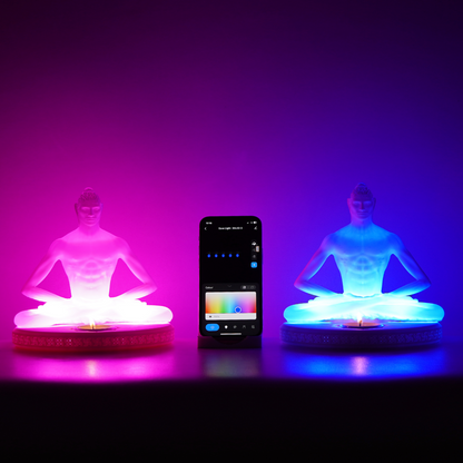 Buddha-Statue mit LED & App